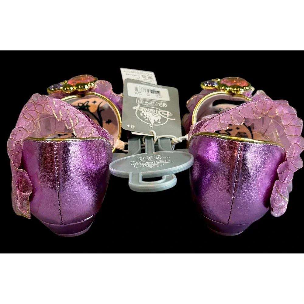 Disney Tangled Princess Rapunzel Costume Shoes Dress Up Girls Gem Sparkle 11/12